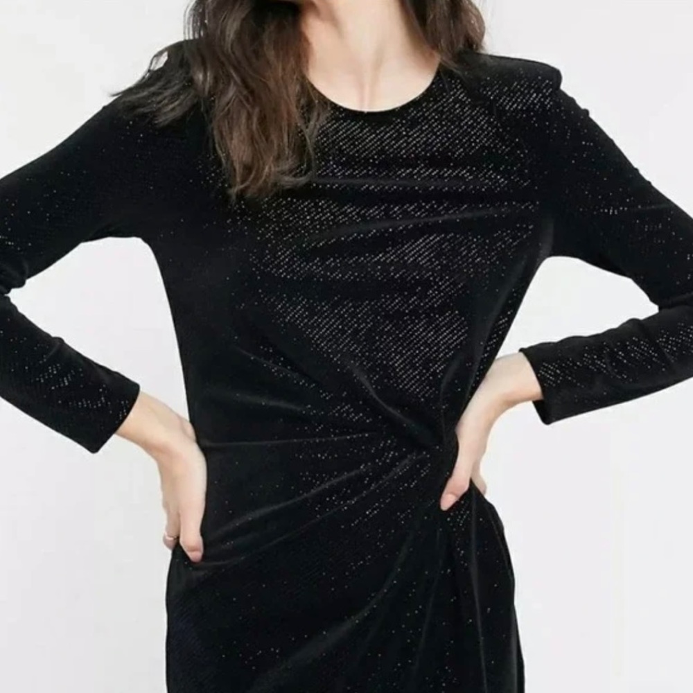 & Other Stories | Crushed Velvet Sparkle Dress | Size 8
